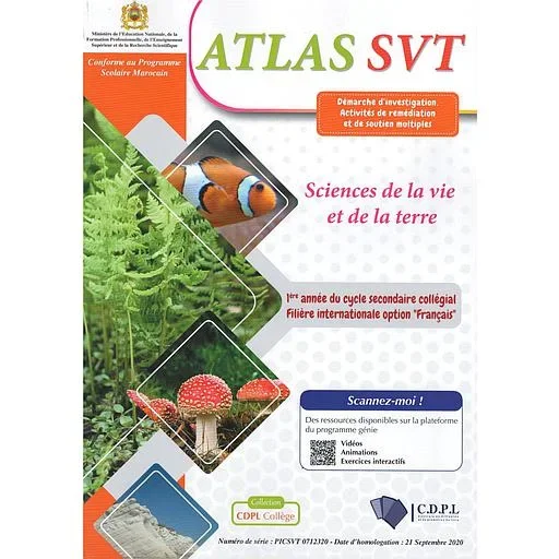 Atlas SVT 1ère année collège ‘’ filière internationale français