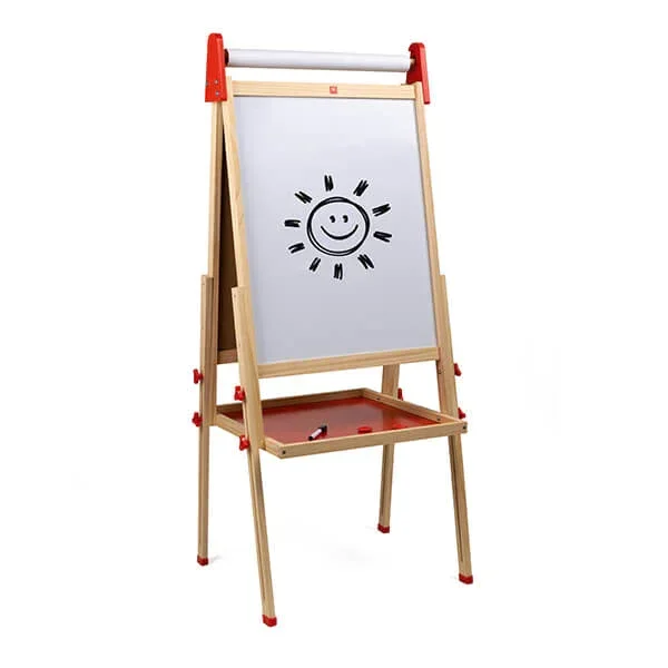TABLEAU MAGNETIQUE BLANC ET NOIR + CRAIE COULEUR + FEUTRE + BROSSE
