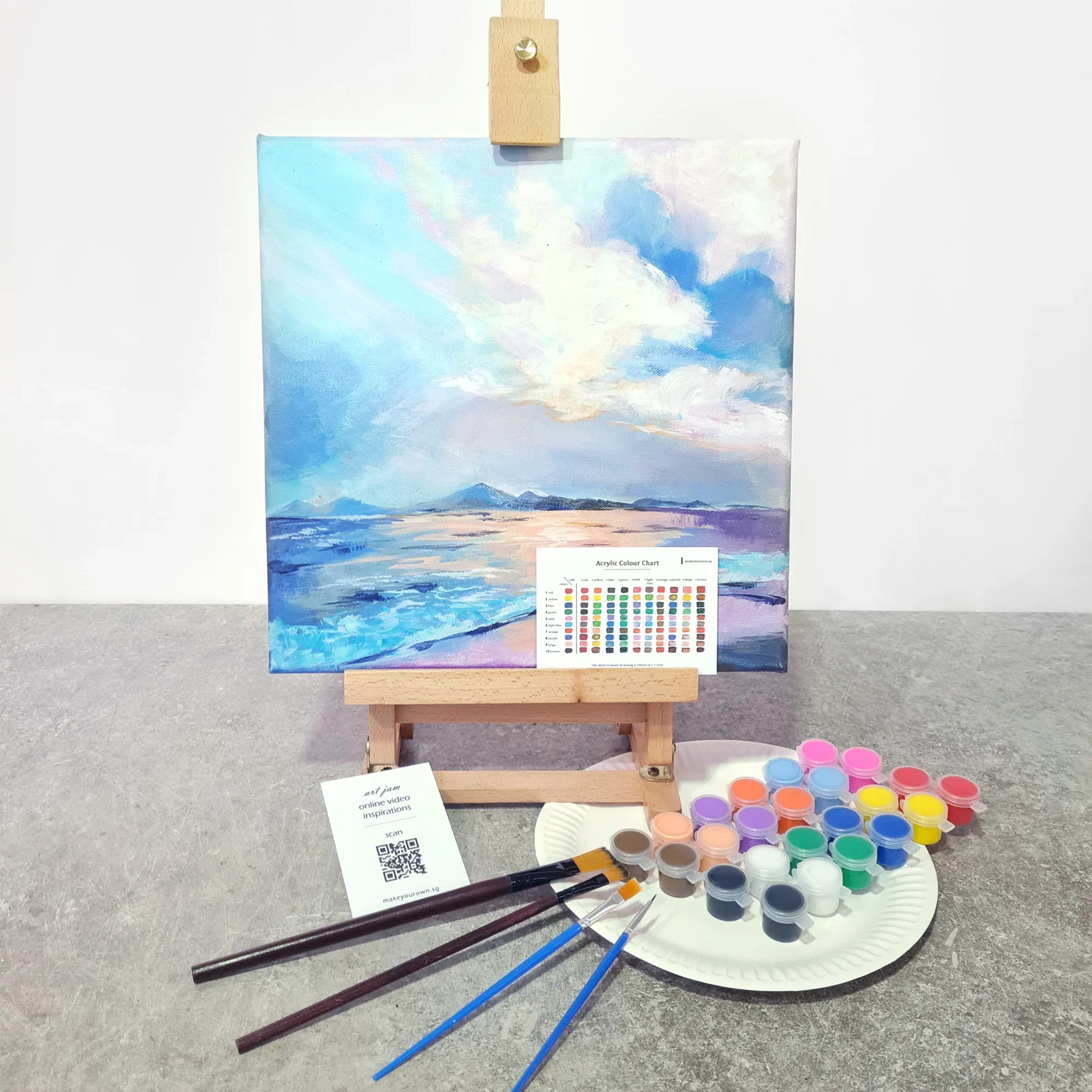 PEINTING CANVAS + PEINTURE + PINCEAU