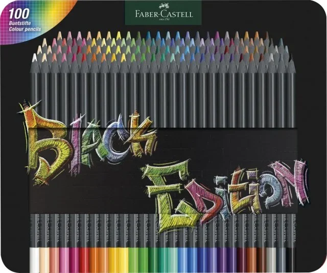 Colour Pencils Black Edition tin 100x - FABER CASTELL