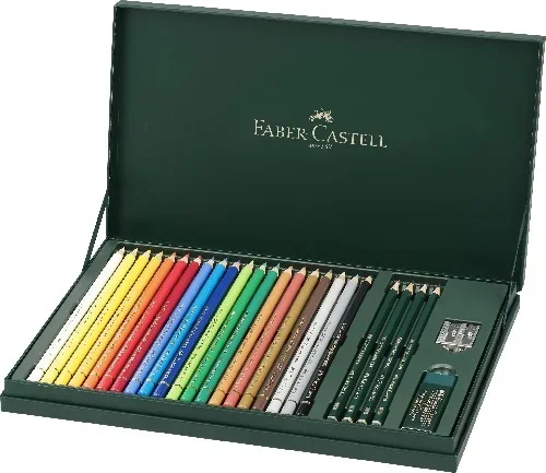 Crayon de couleur Polychromos, coffret cadeau, 20 couleurs
