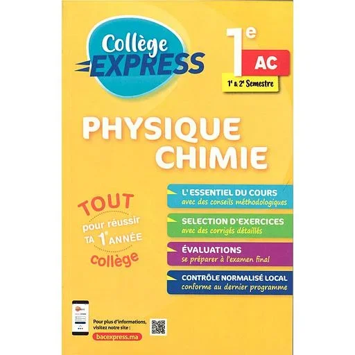 Collège Express Physique Chimie 1 AC 1 ET 2 Semestre