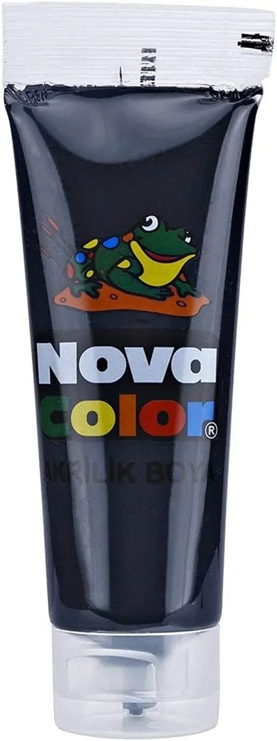 Peinture acrylique 75ml noir NOVACOLOR Réf : NC-260