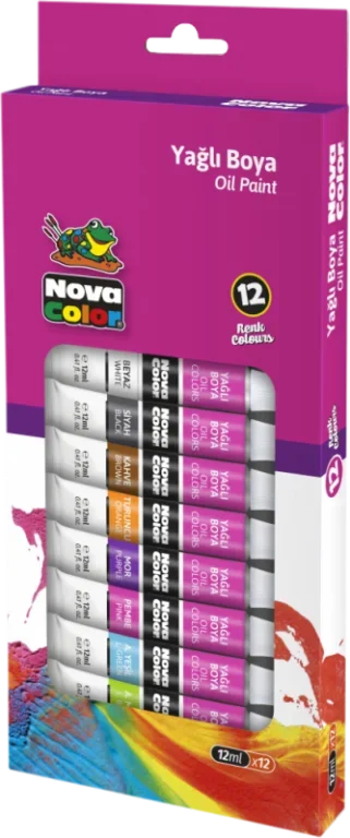 NOVA COLOR OIL PAINT  12 COULEURS 12 ML