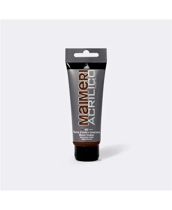 MAIMERI 492 ACRILIQUE TERRE D'OMBRE BRÛLÉE 200 ML MADE IN ITALY