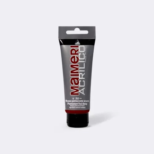 MAIMERI 253 ACRILIQUE ROUGE PERMANENT FONCE 200 ML MADE IN ITALY - Vue 1