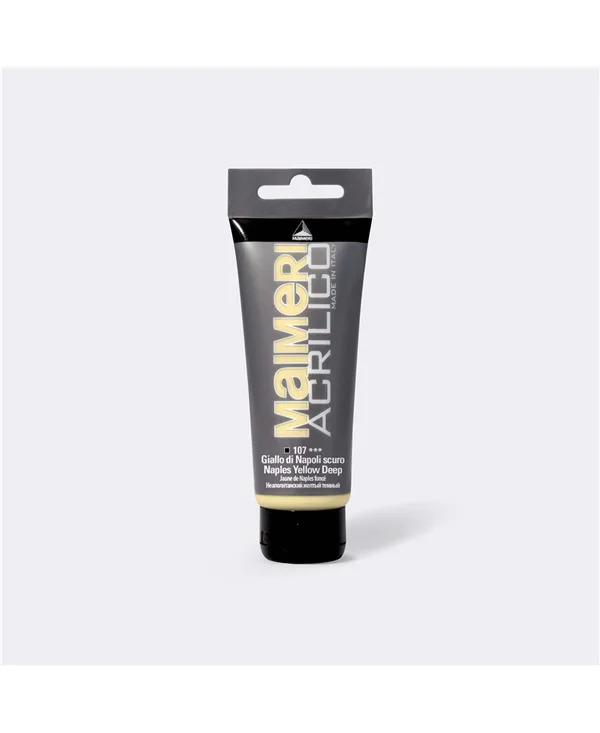 MAIMERI 107 ACRILIQUE JAUNE DE NAPLES FONCE 200 ML MADE IN ITALY