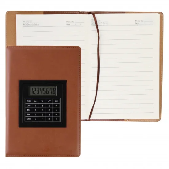 Note book A5 Simili cuir avec calculatrice