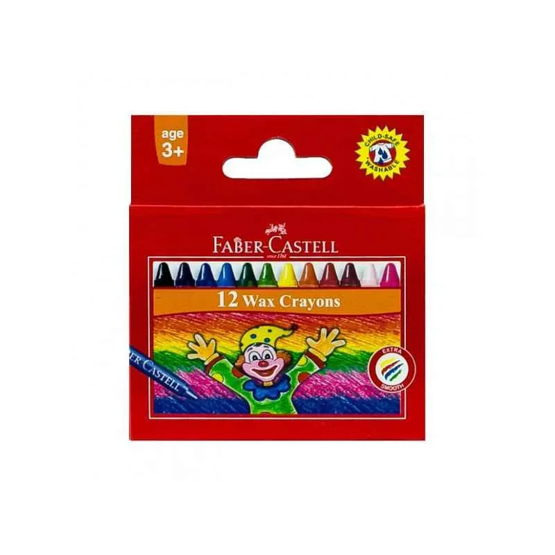 CRAYON DE COULEUR  12 WAX CRAYONS - FABER CASTELL - Vue 1