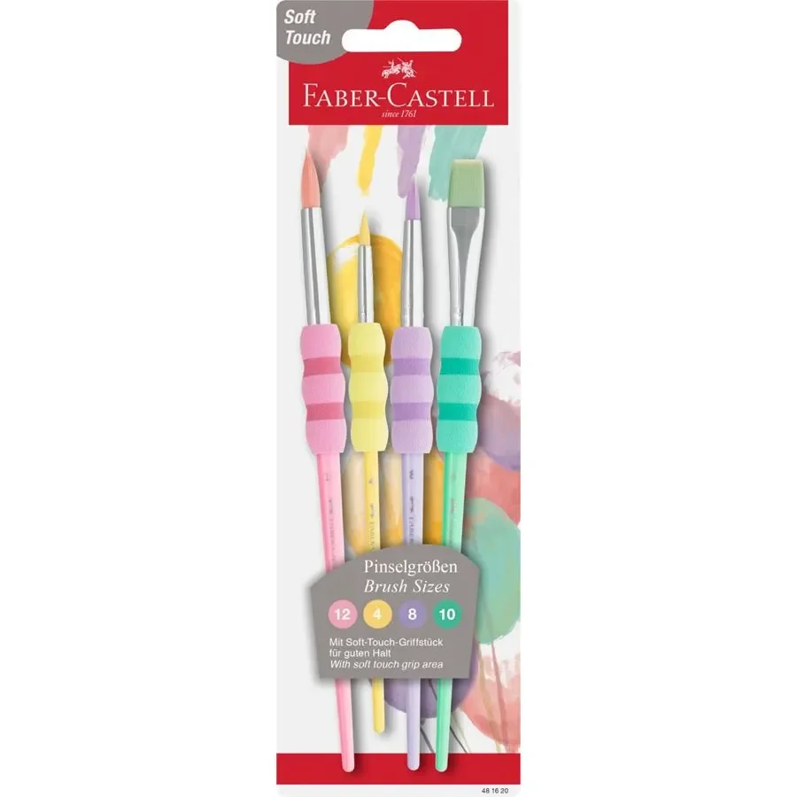 ASSORTIMENT DE 4PINCEAUX SOFT TOUCH SOFT - FABER CASTELL