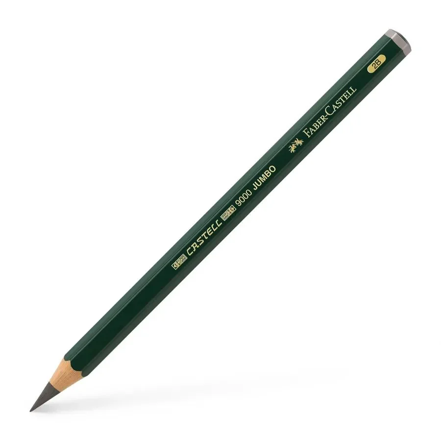 CRAYONS GRAPHITES 9000 2B JUMBO - FABER CASTELL