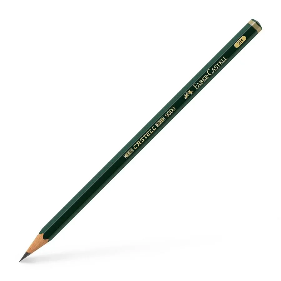 CRAYONS GRAPHITES D'ART  9000   2H   - FABER CASTELL