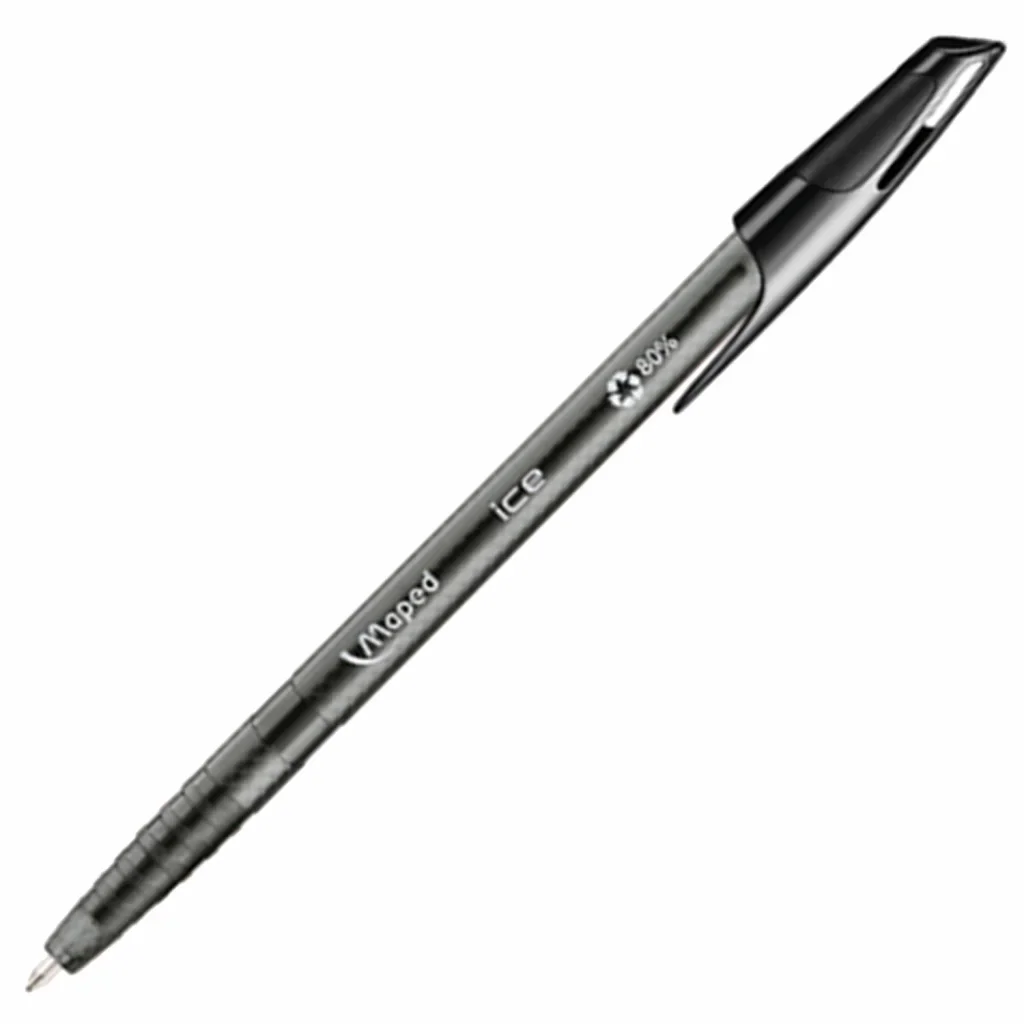 STYLO BILLE CAPUCHON GREEN ICE NOIR  - MAPED
