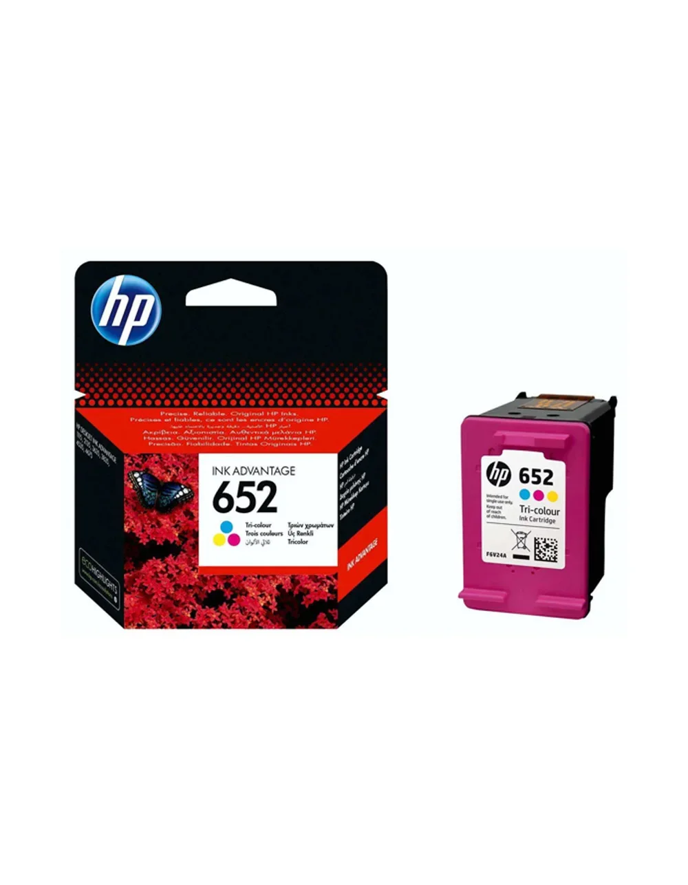 Cartouche HP  652 Couleur - Vue 1